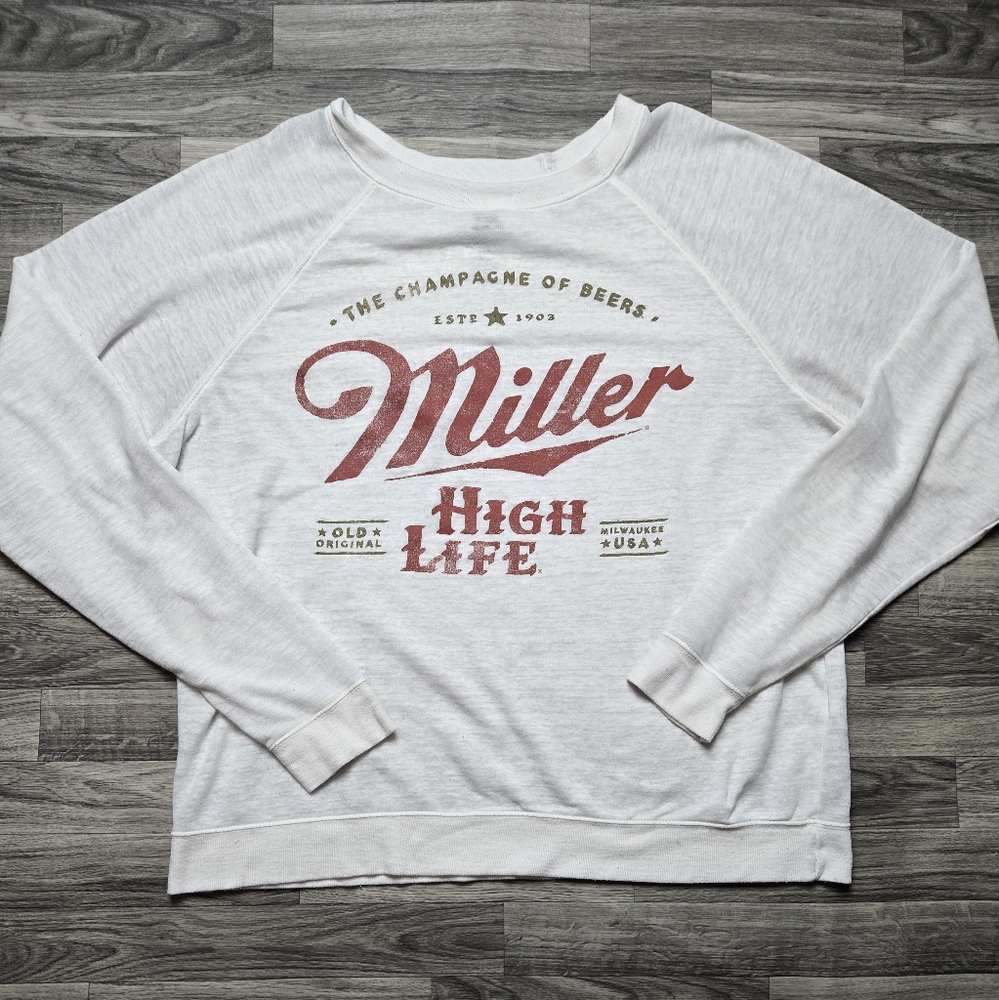 Miller High Life Lightweight Crew Neck Long Sleeve Tee